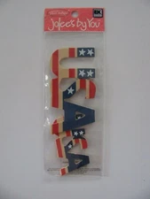 Jolee's by You USA WORD Dimensional Embellishments 2 Pieces NIP