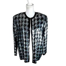 Vintage Fred Hayman Giorgio Beverly Hills Heavily Sequined Open Jacket