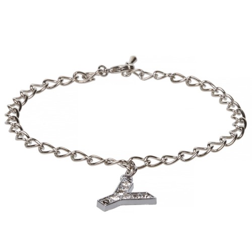 PULSERA DE LETRAS INICIALES, Plata + Cristal, Alfabeto Personalizado - Elige el Tuyo - Imagen 48 de 51
