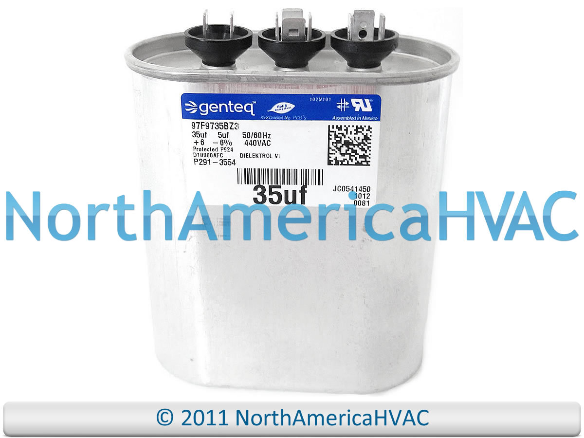 Capcom Capacitor Oval 35/5 uf MFD 440 Fits GE Genteq 97F9735