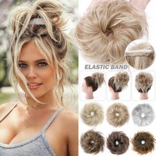 Messy Bun Hair Piece Scrunchie Updo Wrap Hair Extensions Real Natural as Human H