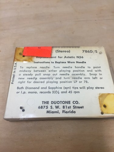 NOS DUOTONE replacement needle stylus 786 D/S Astatic N56 - Picture 2 of 2