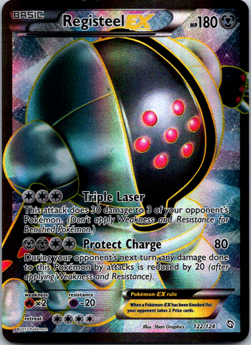 Registeel-EX - 122/124 - Full Art Ultra Rare Pokemon Dragons Exalted ...