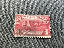 Antique US Stamp Scott #Q4 Used Parcel Post Rural Carrier Oval Cancel
