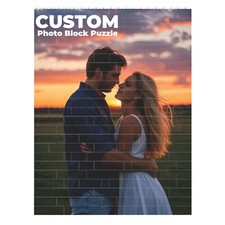 Custom Photo Rectangle Block Puzzle, Single-Sided Customizable, 8.8inX6.6in