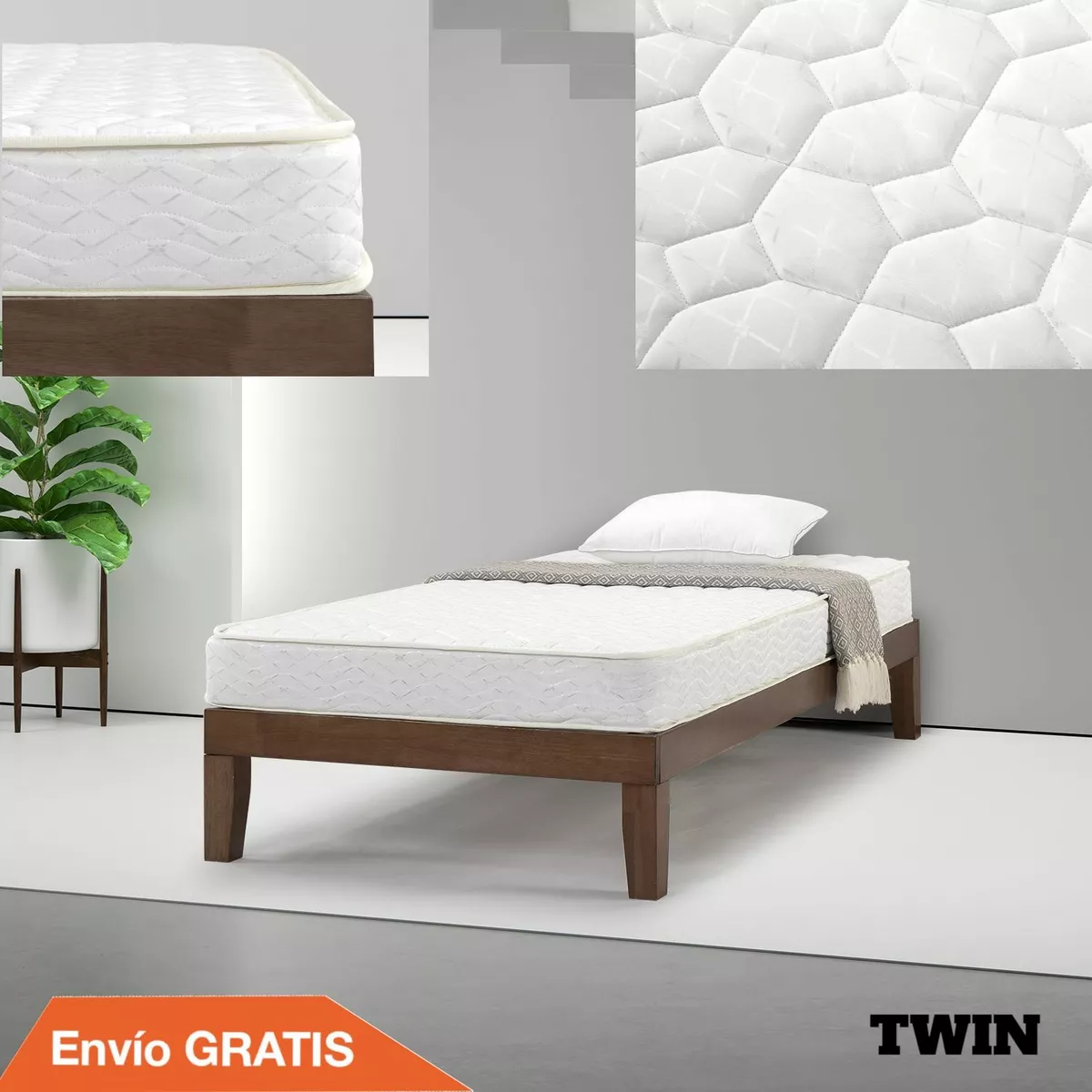 Colchon De 6 Pulgadas Espuma Viscolatex Acolchada Suave Extra