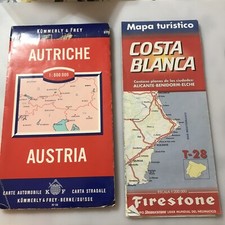 Joblot 10 X European Roadmaps, Various Ages And Publishers.