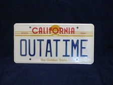 Back To The Future California Out A Time Movie Prop License Plate SEALED