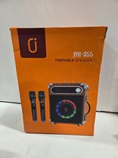 JYX -S55 Portable Outdoor Speaker w/2 Wireless Microphones,Black,NEW dmgd bx 