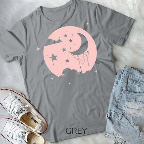 Kawaii Cute Pastel Goth Moon Unisex Form T-shirt Youth T-shirt - Picture 3 of 11