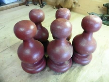 Newell Finial Deck Post  LOT of 5 pressure treated painted maroon