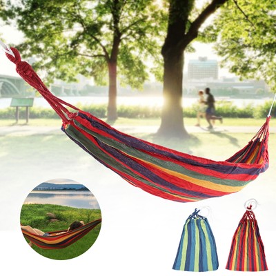 2 Person Double Hammock Sleep Bed Outdoor Travel Camping Hanging Seat Set Garden 2 Person Double Hammock Sleep Bed Outdoor Travel Camping Hanging Seat Set Garden