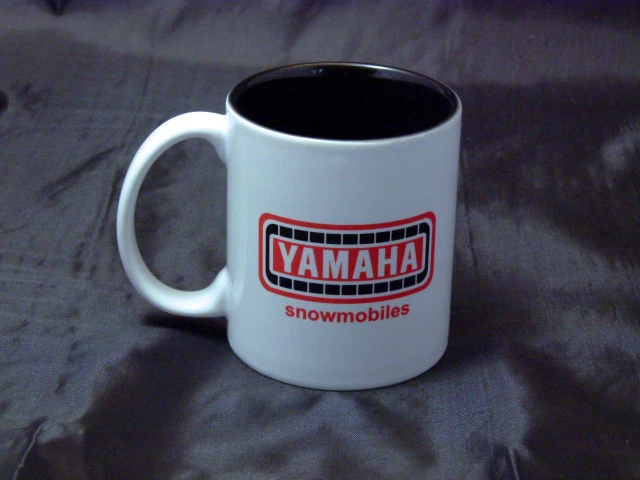 Reproduction Vintage Yamaha Snowmobile Track Logo Coffee Mug (022)