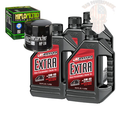 Oil Change Kit For 2007 Suzuki LT-F400F Eiger 4X4 SRA Maxima Synthetic  5W-40