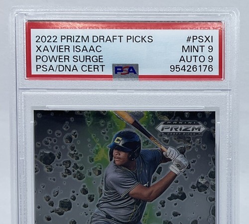 Xavier Isaac Rookie Auto PSA 9/9 -2022 Panini Prizm ‘Power Surge’ -Rays Phenom - Picture 2 of 8