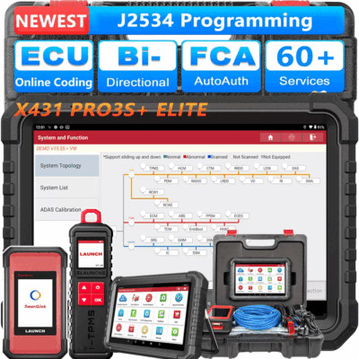 LAUNCH X431 PRO3S+ Elite PRO OBD2 Car Scanner Diagnostic Tool J2534 Programming