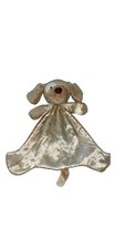 SPUNKY Huggabuddy Beige 058968 Gund Baby Silky Blanket Puppy Dog Lovey Satin Plu