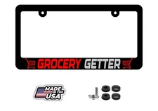 JDM Grocery Getter Funny Joke Prank Gag Drifting Racing License Plate Frame