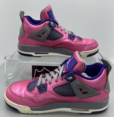 その他 purple fashion number4 Air Jordan 4 Retro Pink Foil Cement Electric Purple 487724-607 GS