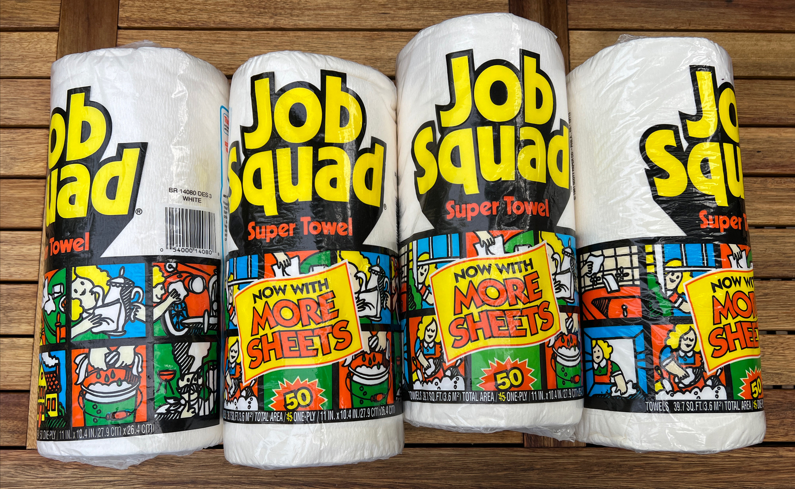 JOB SQUAD SUPER TOWEL SCOTT PAPER 8 ROLLS VINTAGE 1981 Private Listing