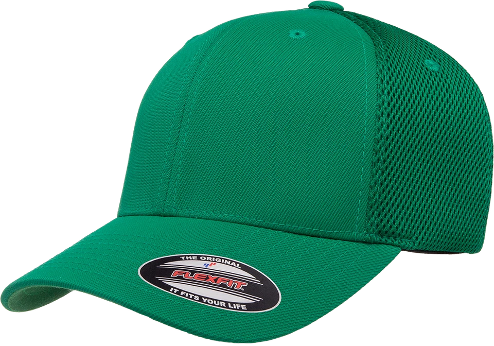 Gorra de béisbol Flexfit ultra fibra ajustada malla de aire 6533 Flex Fit gorra en blanco 6533T - Imagen 3 de 4