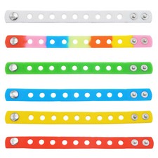 Colorful Kids Silicone 18cm Wristband Bracelet for Swimming Identify Shoe Charms