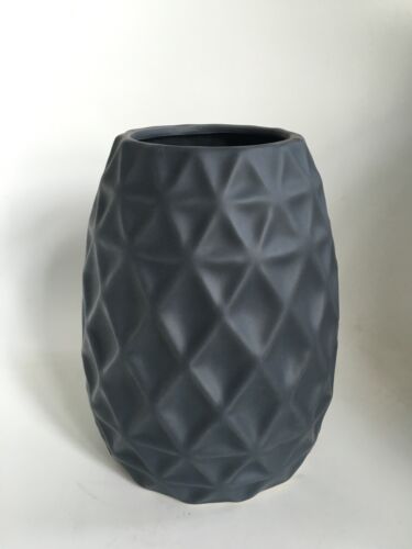 Broste Copenhagen Vase Grafik Muster Design anthrazit NEU - Bild 1 von 2