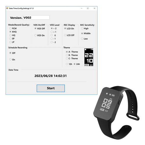 COVERT AUDIO RECORDING WATCH 8GB MODERN DIGITAL SPORTS WATCH USB HIDDEN FITNESS - Picture 4 of 4