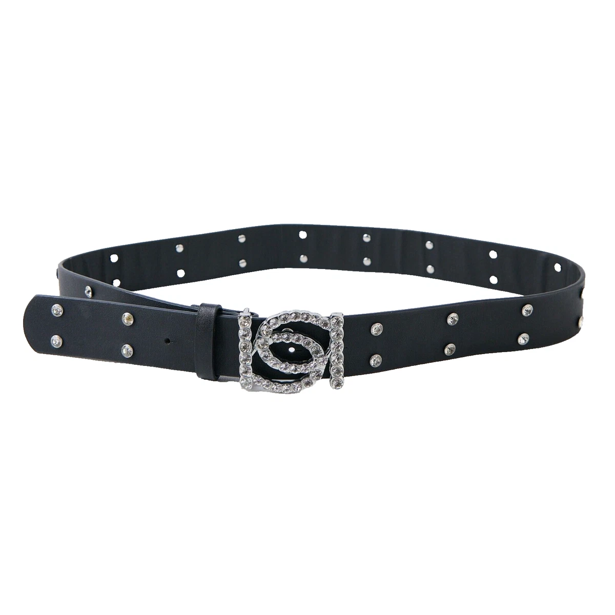 Bebe leather braided leather rhinestone belt M/L bebe Women main image 2