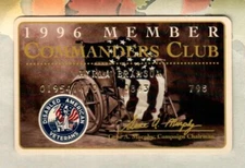 DISABLED AMERICAN VETERANS Commanders Club ( 1996 ) Membership / Calendar Card