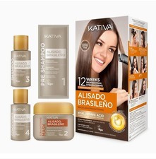 Brazilian keratin straightening treatment at home with Hyaluronic Acid