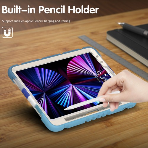 For iPad 10.2 9.7 10.5/Pro 11/12.9 Air mini6 Shockproof Rubber Rainbow Hard Case - Picture 74 of 134