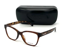 COACH HC6207 5741  Caramel Tortoise / Demo Lenses 52mm Eyeglasses