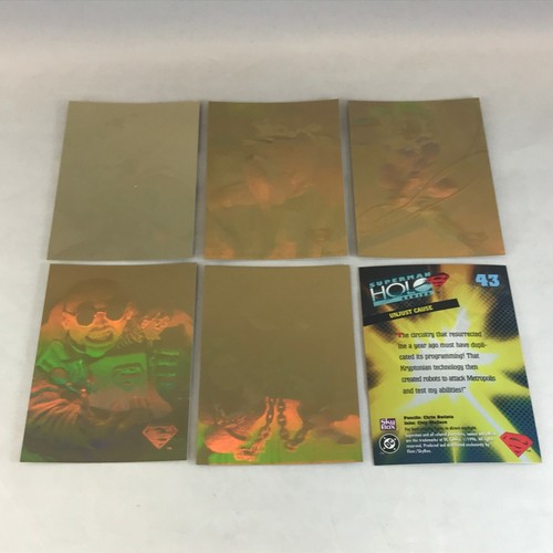 SUPERMAN THE HOLO SERIES FULL GOLD HOLOGRAM Card Set (50) from 1996 SKYBOX - Picture 2 of 3