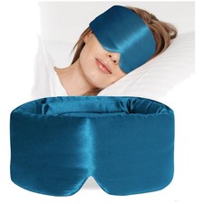 Mulberry Silk Sleep Mask, Peacock Blue - Ultimate Comfort
