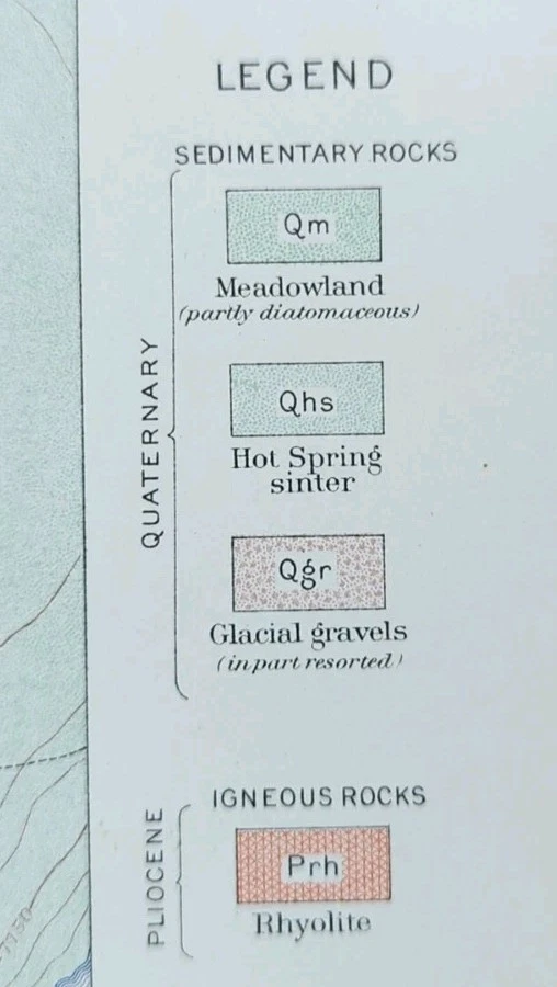 Vintage 1904 USGS Map YELLOWSTONE PARK WYOMING ~ Old Antique PRISMATIC SPRINGS - Image 4 of 4