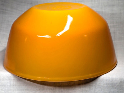 Fire King Rainbow 6'' Mixing Bowl Flame Orange Ombré Circa 1970's Nesting