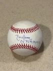 Randy Johnson signed OML baseball w/Cy 95, 99, 00, 01, 02 inscription * Beckett