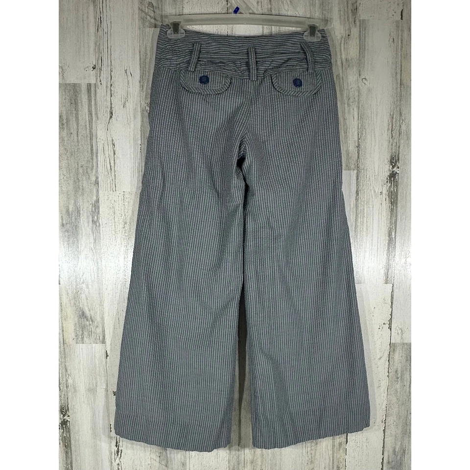Pantalones Elevenses Pierna Ancha Talla 6 (30x29.5) Gris Rayas Forrados Seersucker LEER Foto 2 de 4