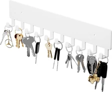 Key Holder for Wall Key Hooks with 10 Hook Wall Mounted Key Holder for Hallway  