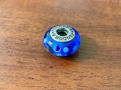 PANDORA Blue Bubbles Murano Glass Charm 790695