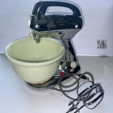 Vtg Chrome Scovill Hamilton Beach Model 25 Stand Mixer 1 Bowl 1 Beater Working