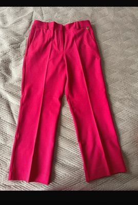TWINSET Milano Damen Anzughose Pink Gr. 44 gerades Bein mit Herz-Anhänger