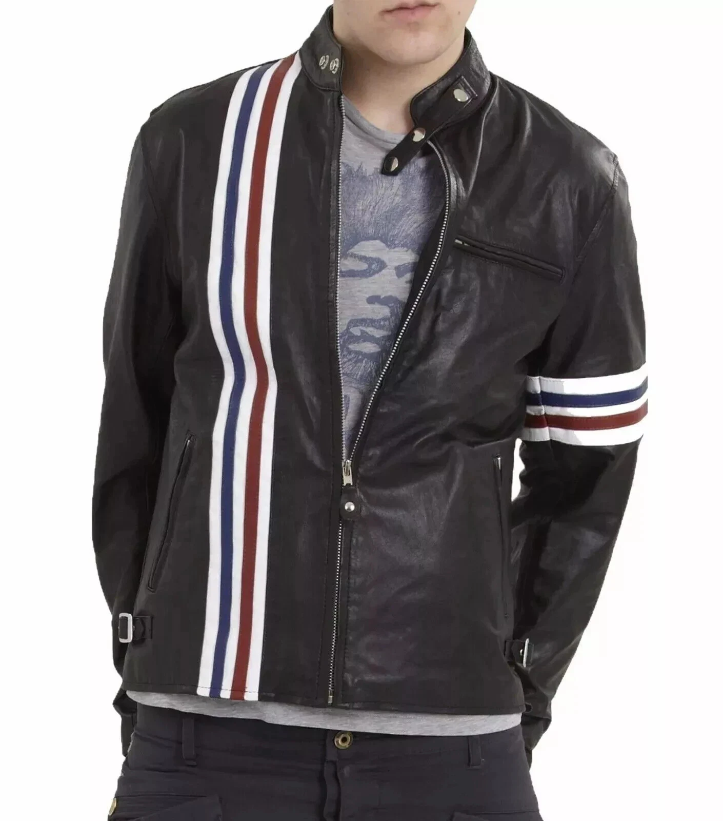 Premium Quality Mens Leather Jacket Fantastic Party Wear Luxurious Leather Style