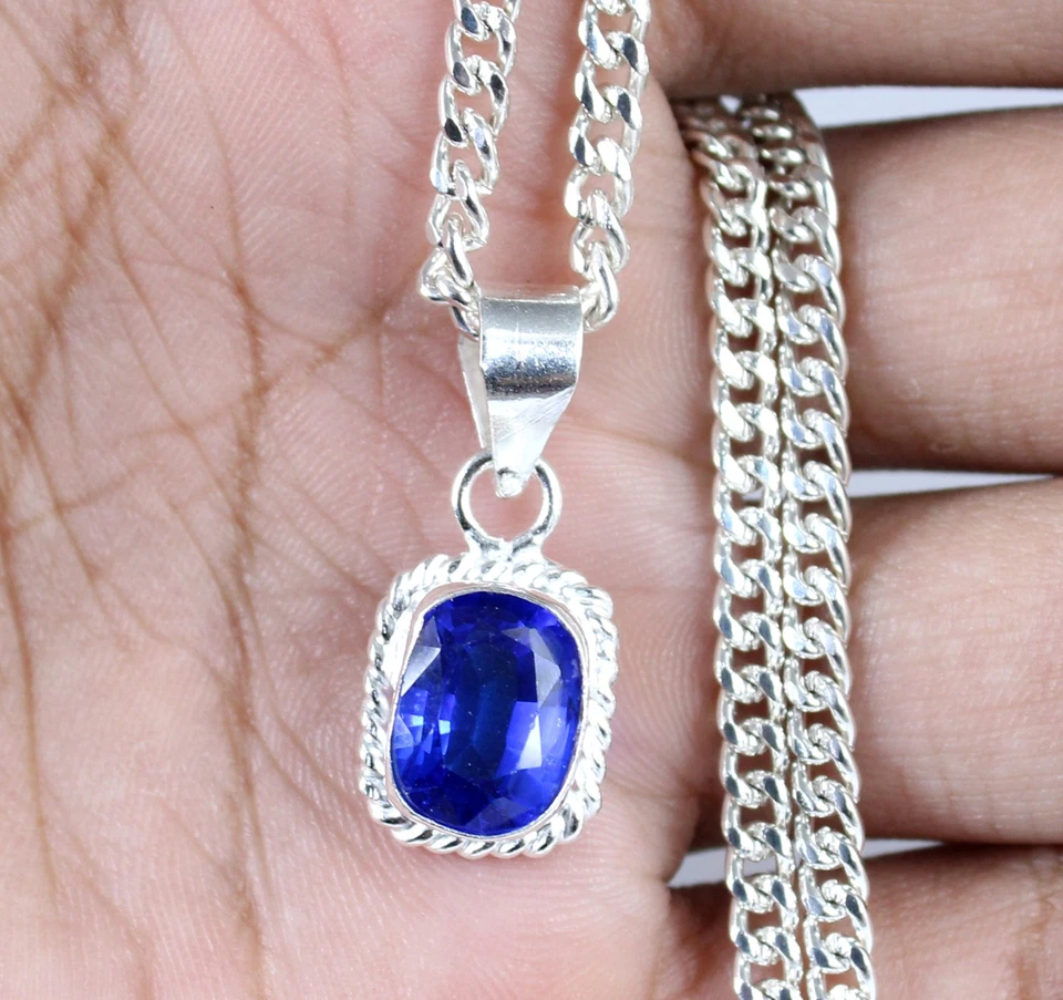 Colgante Tanzania Azul Tanzanita 5,90 quilates Natural Ovalado Piedras Preciosas Certificado VER VDO Foto 4 de 4