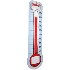 Global Printed Products Fundraising Thermometer Chart Goal Tracker Dry Erase