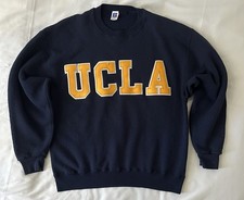 Vintage UCLA Embroidered Crewneck Sweatshirt Large Russell Tag Made In USA 90s