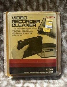 SEALED Vintage Allsop Video Recorder Cleaner for BETA Tape Player (A7) NIP