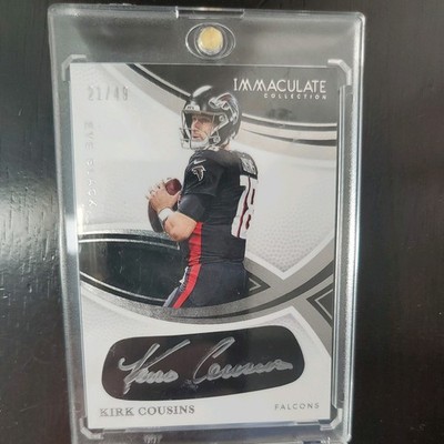 KIRK COUSINS 2025 IMMACULATE EYE BLACK AUTOGRAPH FALCONS AUTO /49