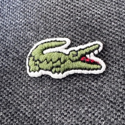 AUTHENTIC LACOSTE CLASSIC POLO MENS CHARCO EMBROIDERED CREST SHIRT MEDIUM M 4